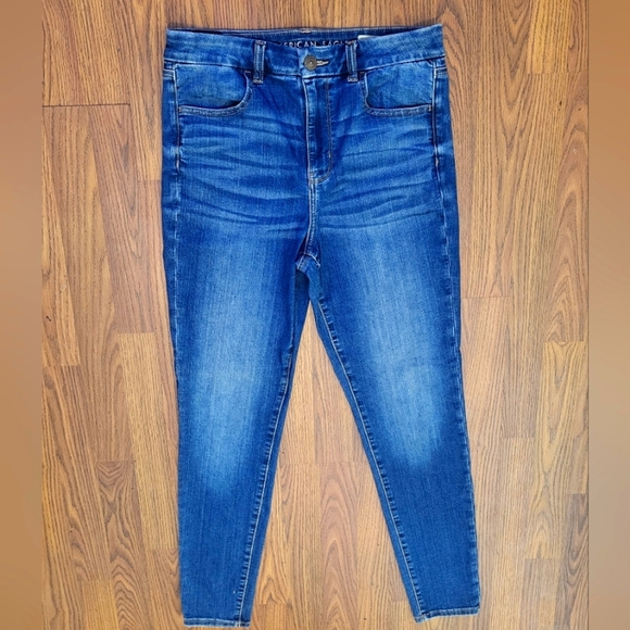 Womens American Eagle Curvy High Rise Jeggings Next Level Stretch 12 Long - Picture 1 of 8
